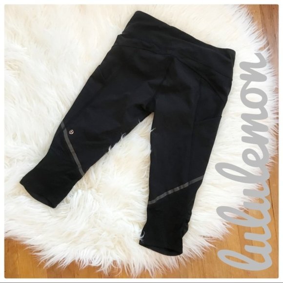 lululemon athletica Pants - Lululemon Capri Leggings with Reflective Strip